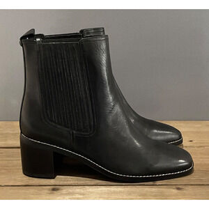 Nordstrom Women's Hazina Lea Chelsea Boots Size 11 Black Leather Pull On